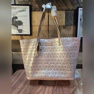 Coach Metro Eyelet Tote 2 Way. Pearl Pink.Vintage. VGUC